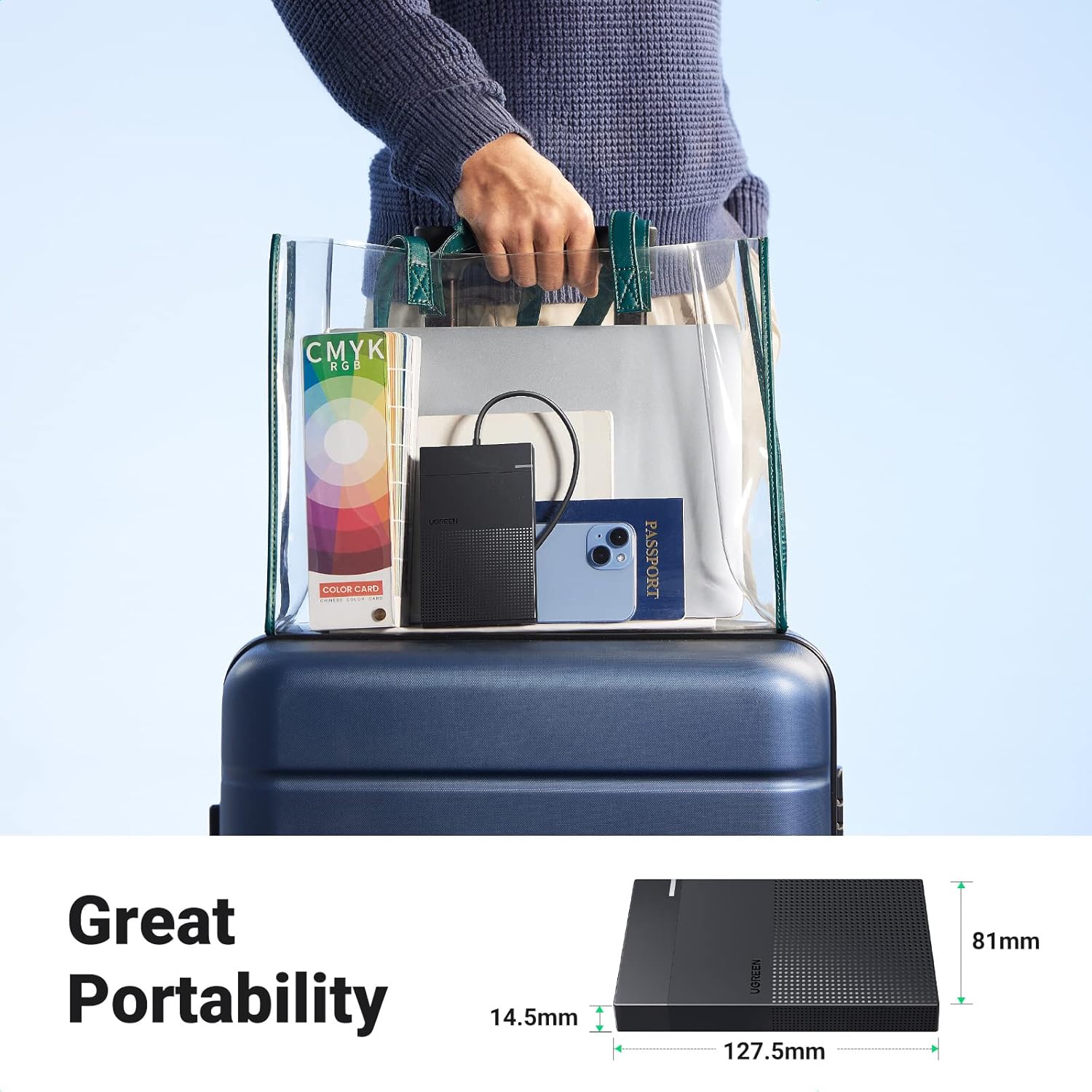 UGREEN 2.5 Inch Hard Drive Enclosure with Cable 5G - AHW Store