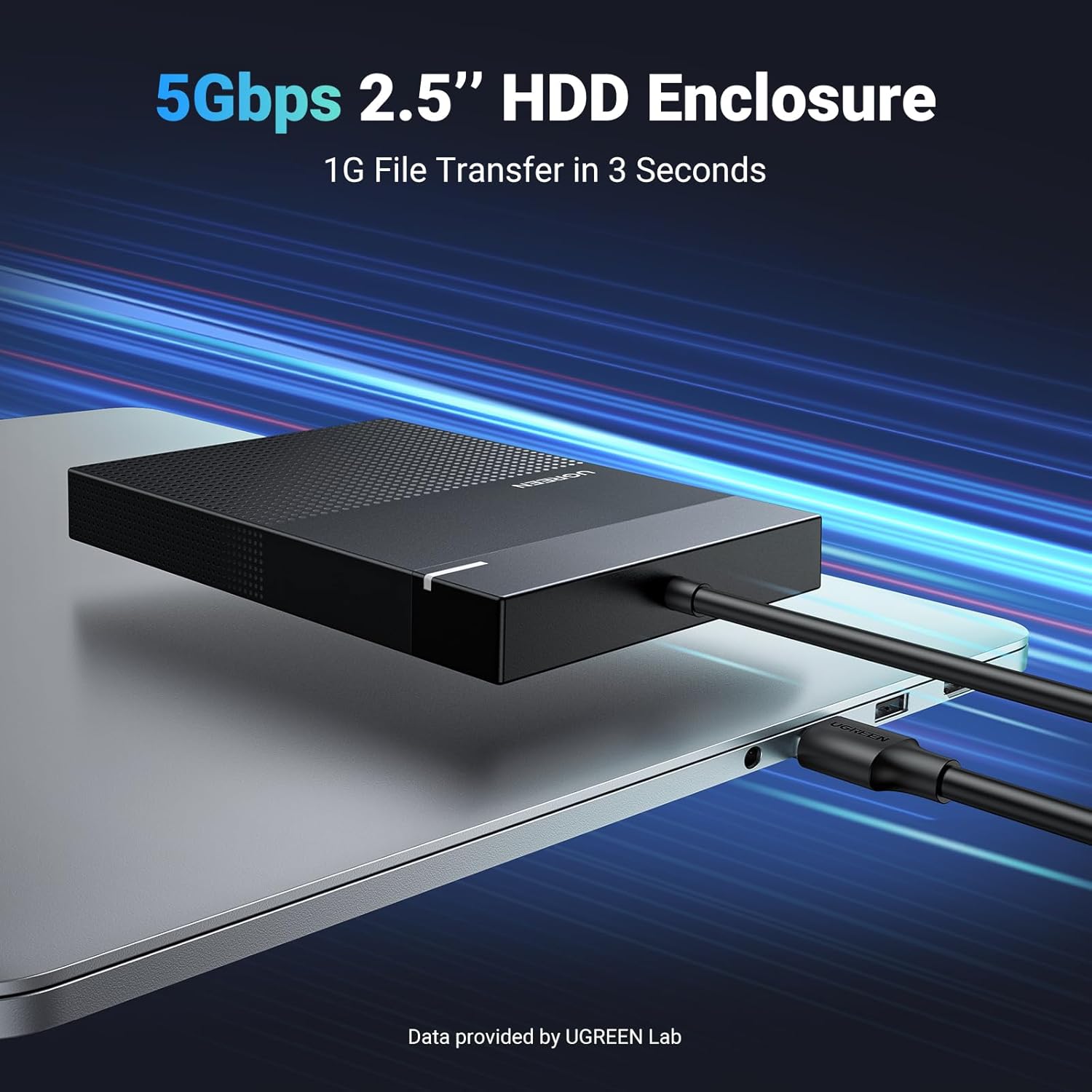 UGREEN 2.5 Inch Hard Drive Enclosure with Cable 5G - AHW Store