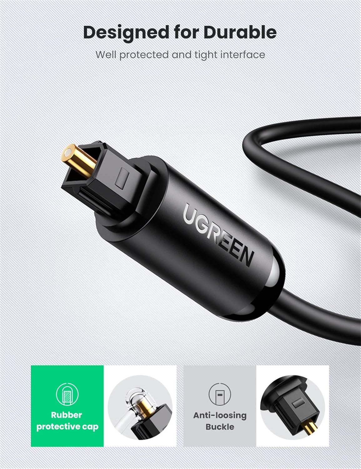 UGREEN 2M Toslink Optical Audio Cable - AHW Store
