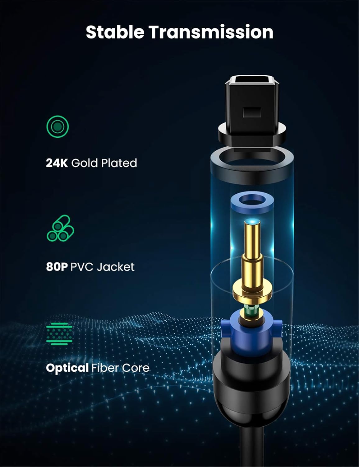 UGREEN 2M Toslink Optical Audio Cable - AHW Store