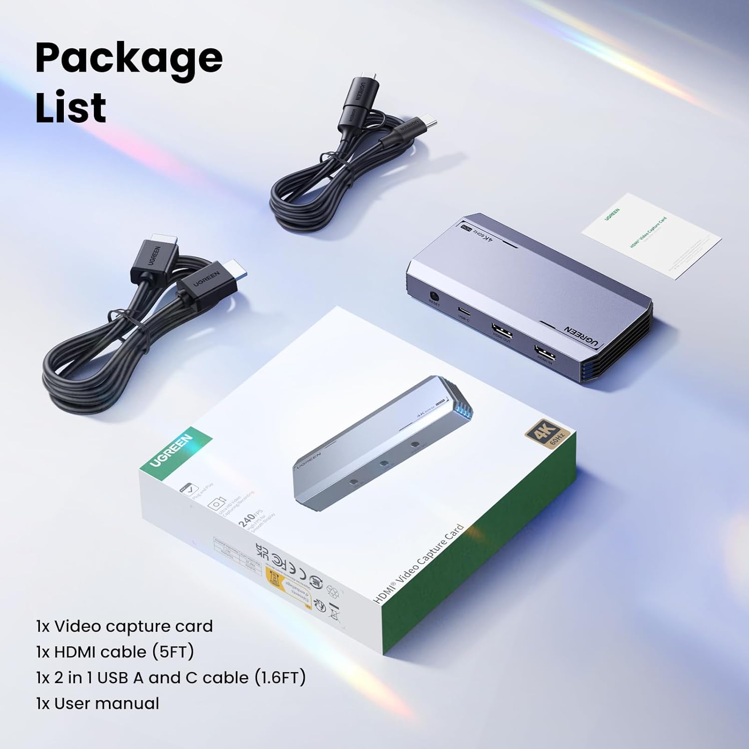 UGREEN 4K@60Hz Capture Card, Ultra HD HDMI Video Capture Card 1080P@240Hz USB 3.0 Ultra - Low Latency - AHW Store