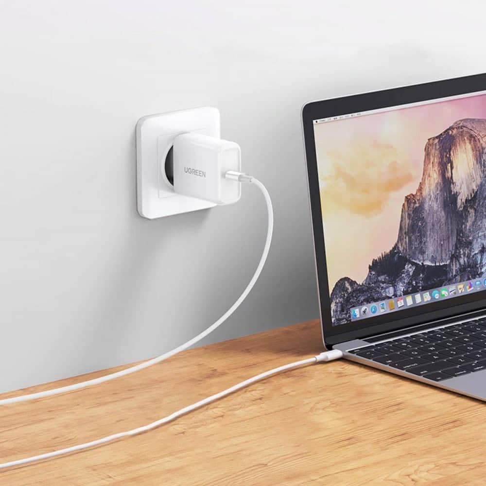 UGREEN 5A USB - C 2.0 To TYPE - C, Male To Male Data Cable 5A (2M) - White - AHW Store