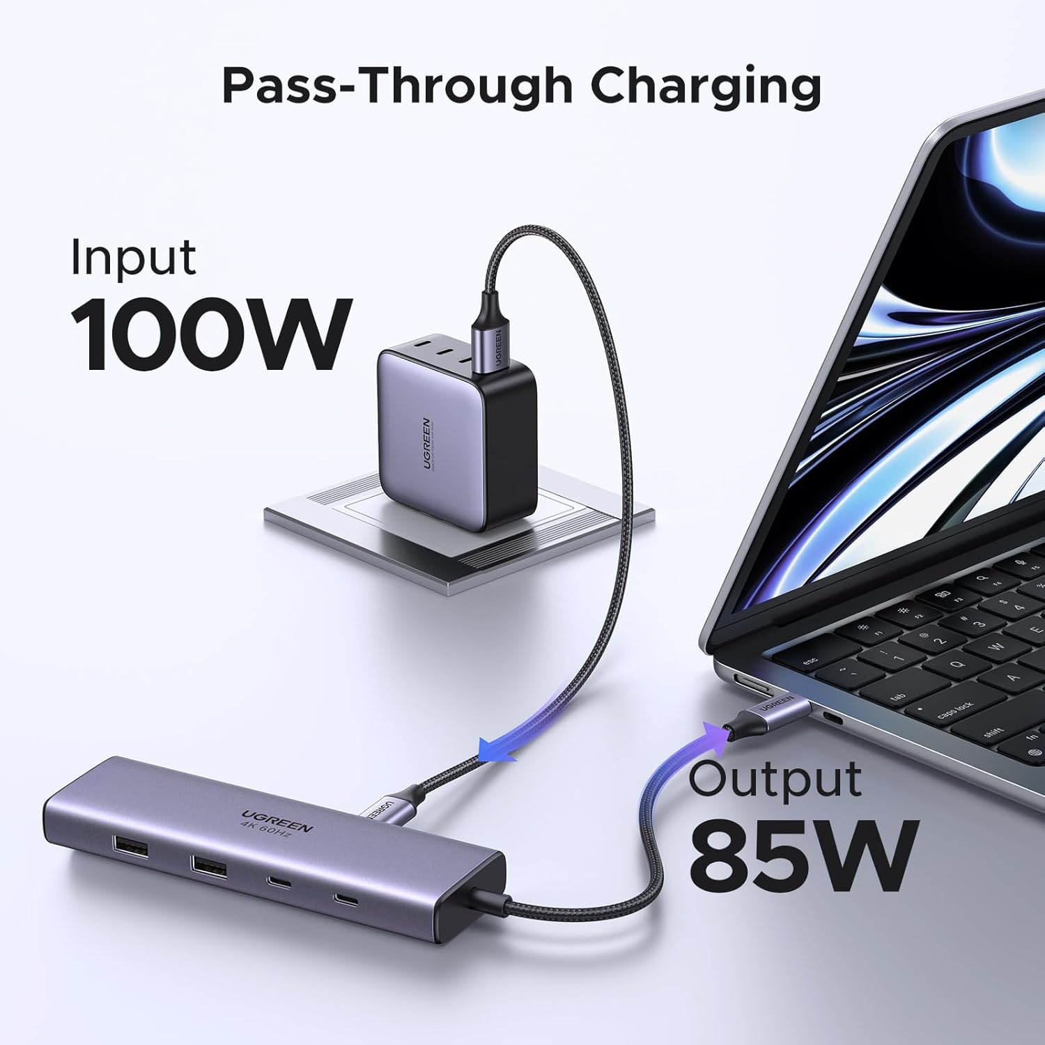UGREEN 9 - in - 1 USB - C HUB 2xUSB - A 3.0 + USB - C 100W PD + 2xUSB - C 3.0 + SD/TF CM498 - 15375 - AHW Store