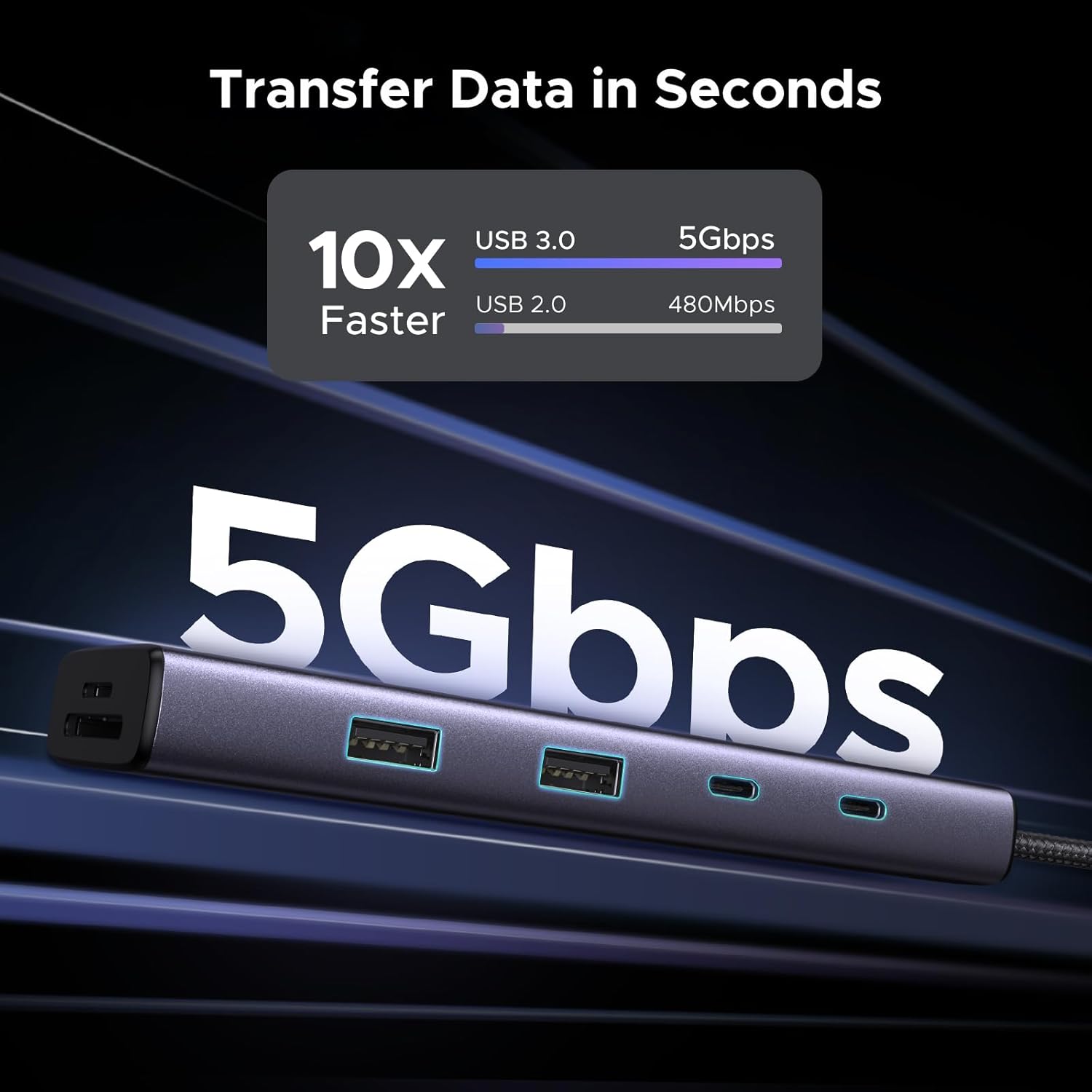 UGREEN 9 - in - 1 USB - C HUB 2xUSB - A 3.0 + USB - C 100W PD + 2xUSB - C 3.0 + SD/TF CM498 - 15375 - AHW Store