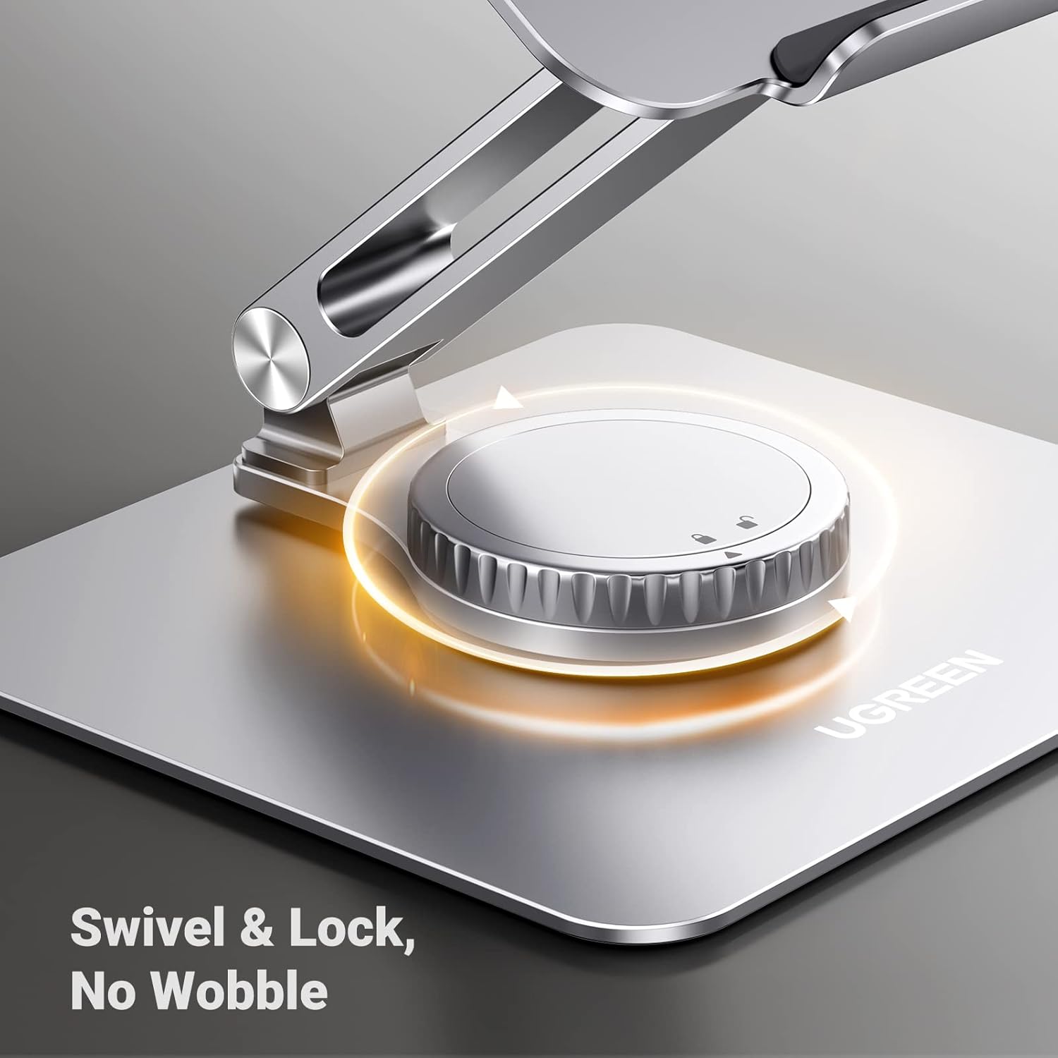 UGREEN 90849 Adjustable Laptop Stand 360° Rotating Base Ergonomic Holder Aluminum Alloy Ventilated D - AHW Store