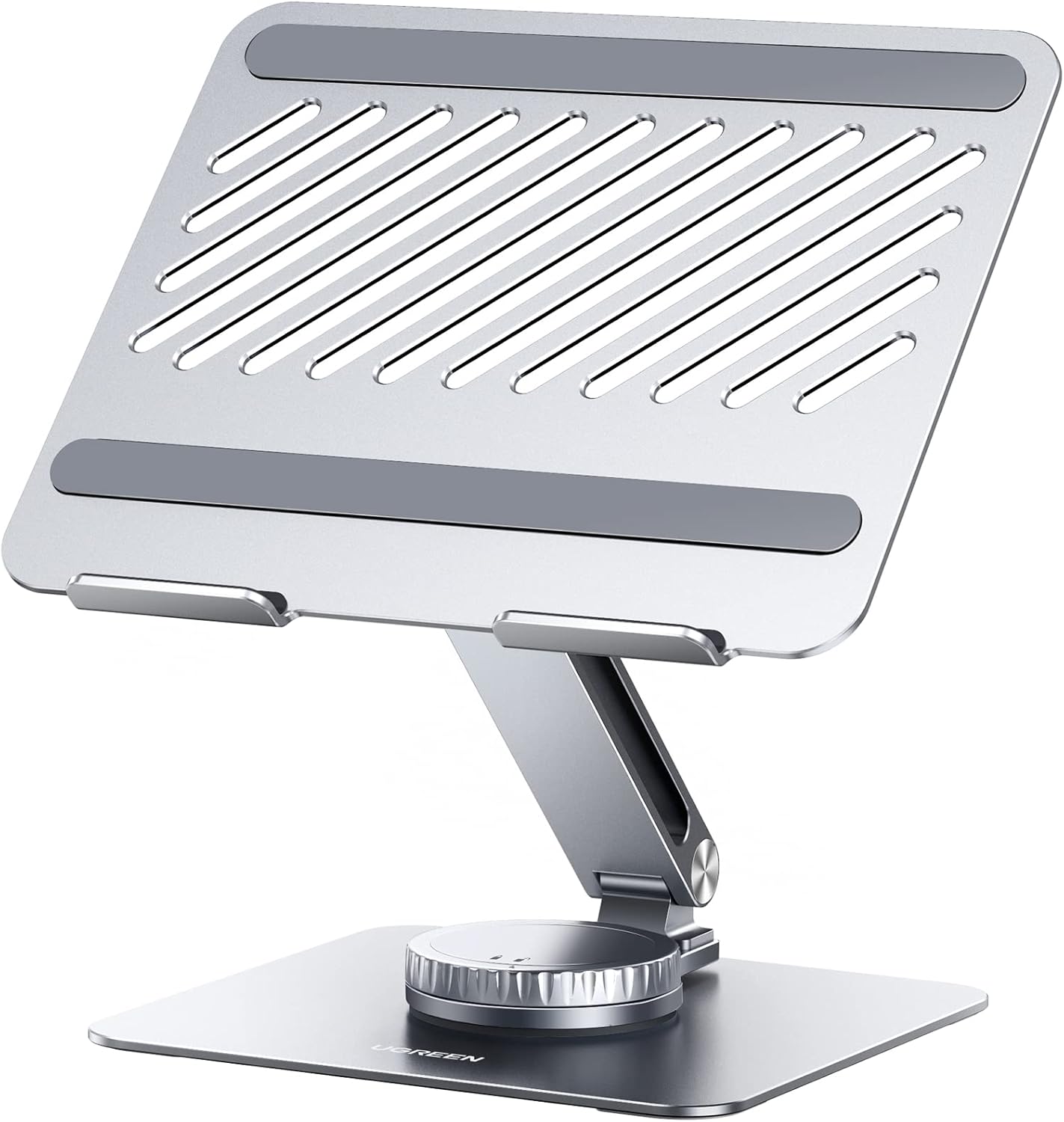 UGREEN 90849 Adjustable Laptop Stand 360° Rotating Base Ergonomic Holder Aluminum Alloy Ventilated D - AHW Store
