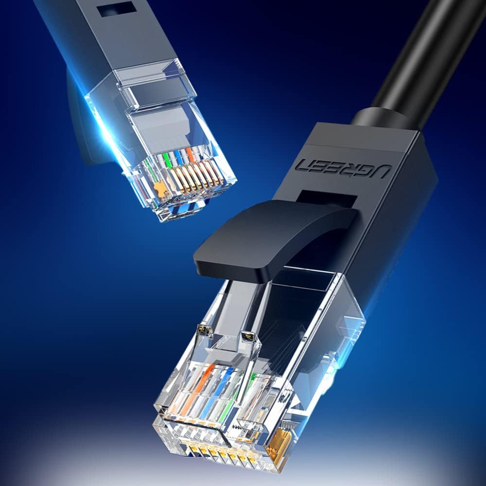 UGREEN Cat 6 Flat Ethernet Cable 2m Black - AHW Store
