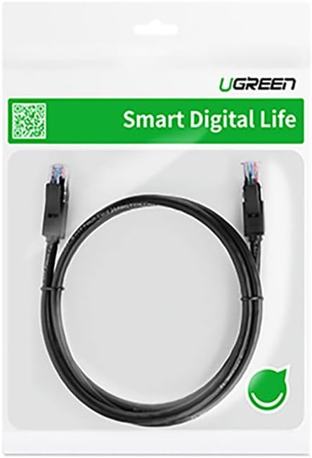 UGREEN Cat 6 Flat Ethernet Cable 2m Black - AHW Store