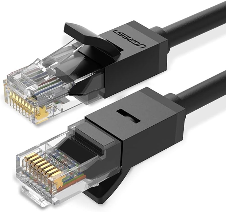 UGREEN Cat 6 Flat Ethernet Cable 2m Black - AHW Store