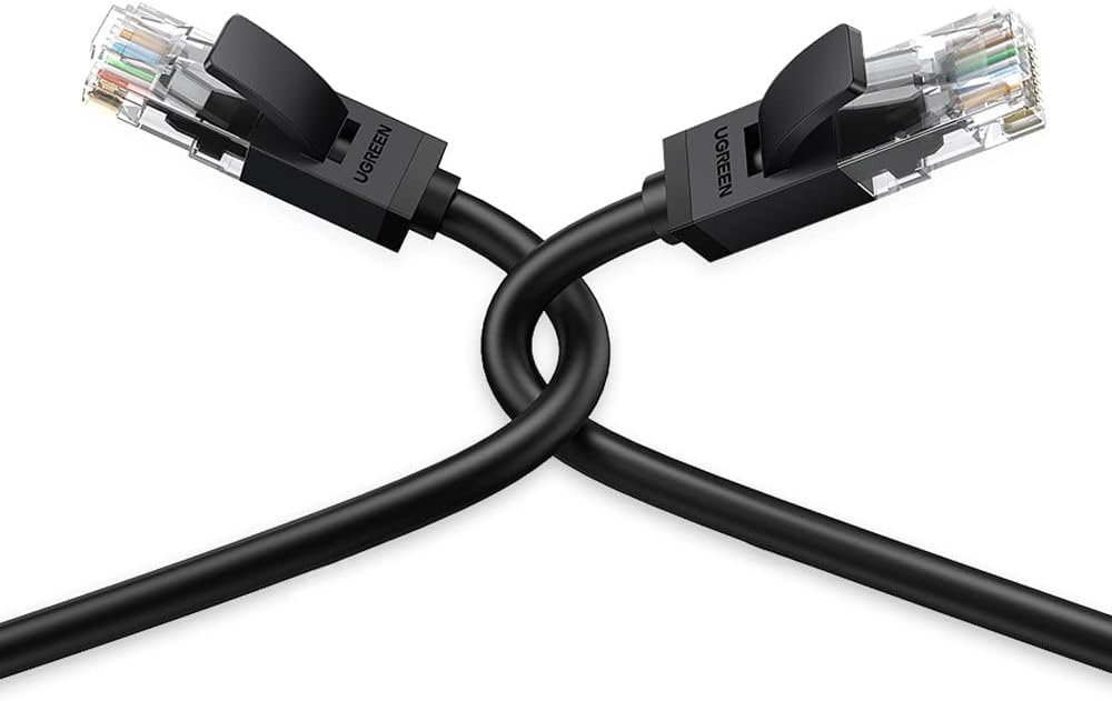 UGREEN Cat 6 Flat Ethernet Cable 2m Black - AHW Store
