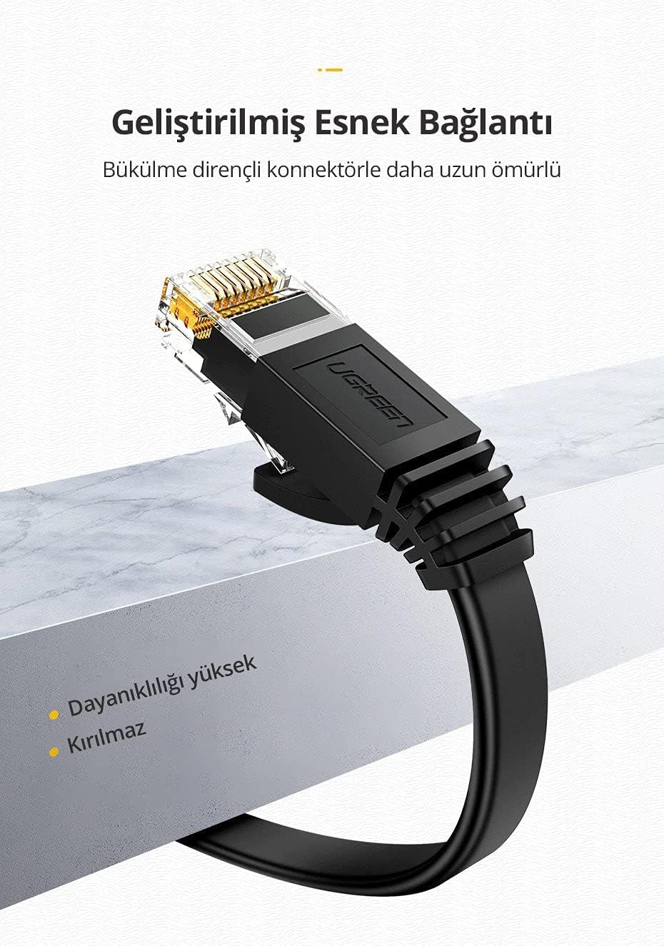 UGREEN Cat 6 Flat Pure Copper Ethernet Cable 5m - AHW Store