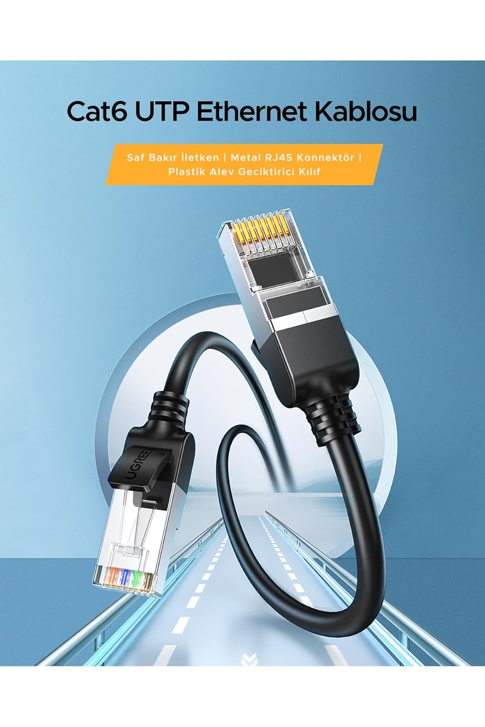 UGREEN Cat 6 U/UTP Pure Copper Ethernet Cable 2m (Black) - AHW Store
