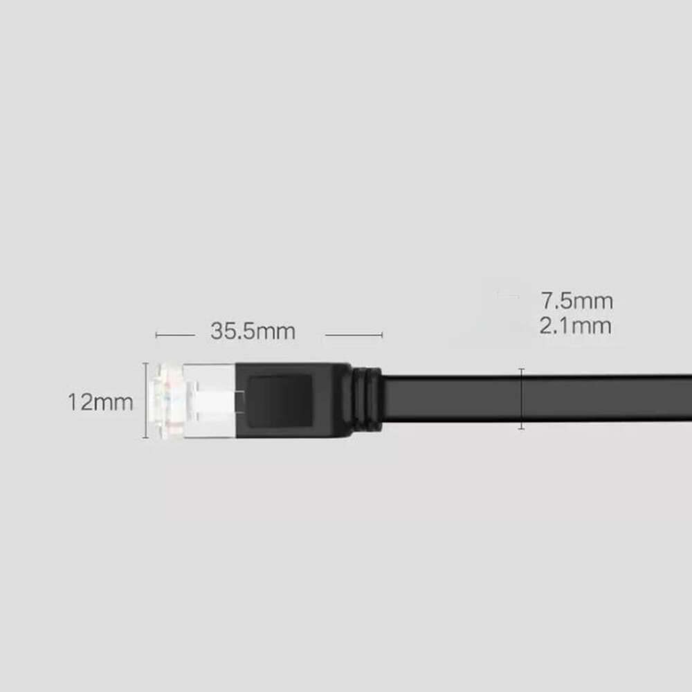 UGREEN Cat 6 U/UTP Pure Copper Ethernet Flat Cable 1m (Black) - AHW Store