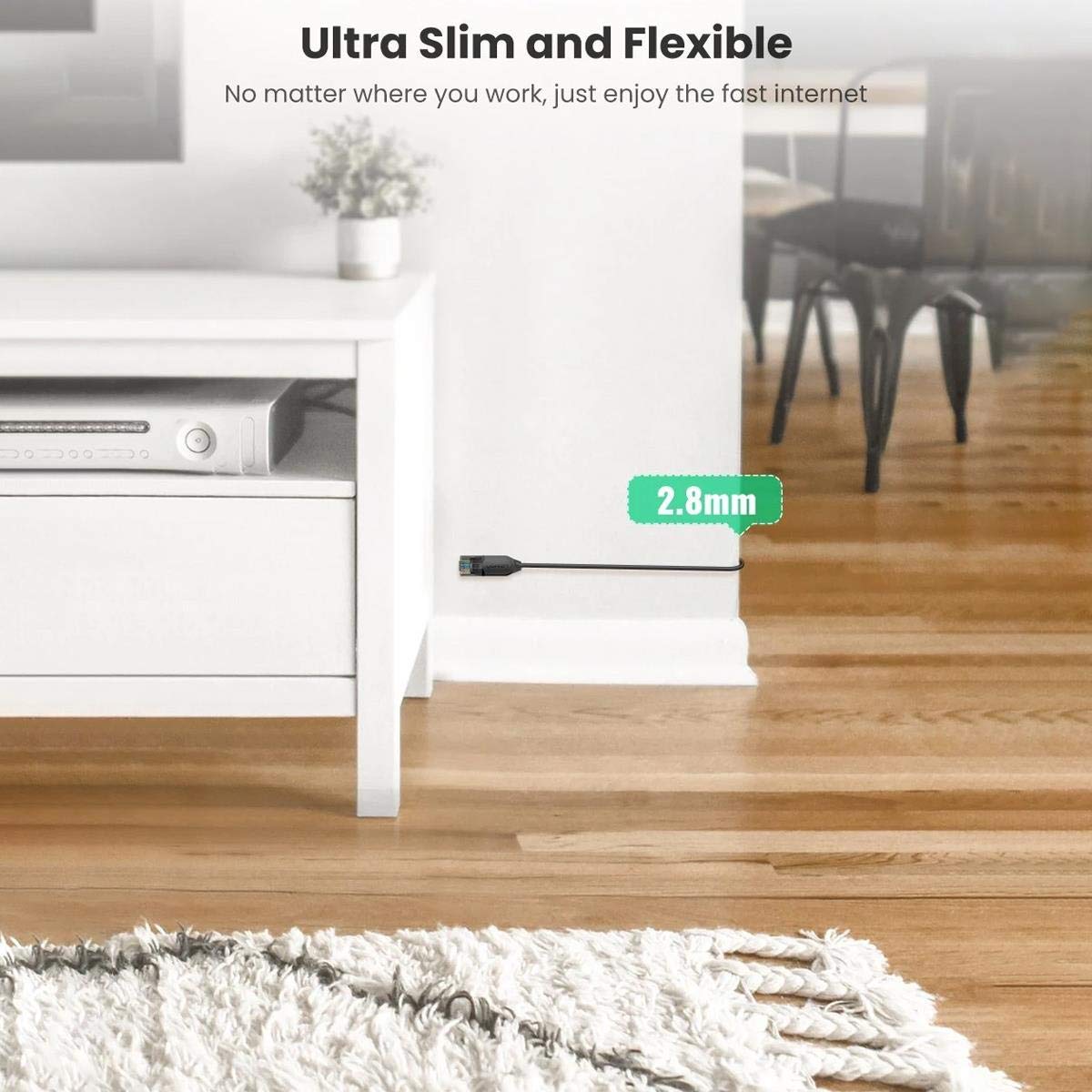 UGREEN Cat 6A Pure Copper Ethernet Cable 0.5m - AHW Store