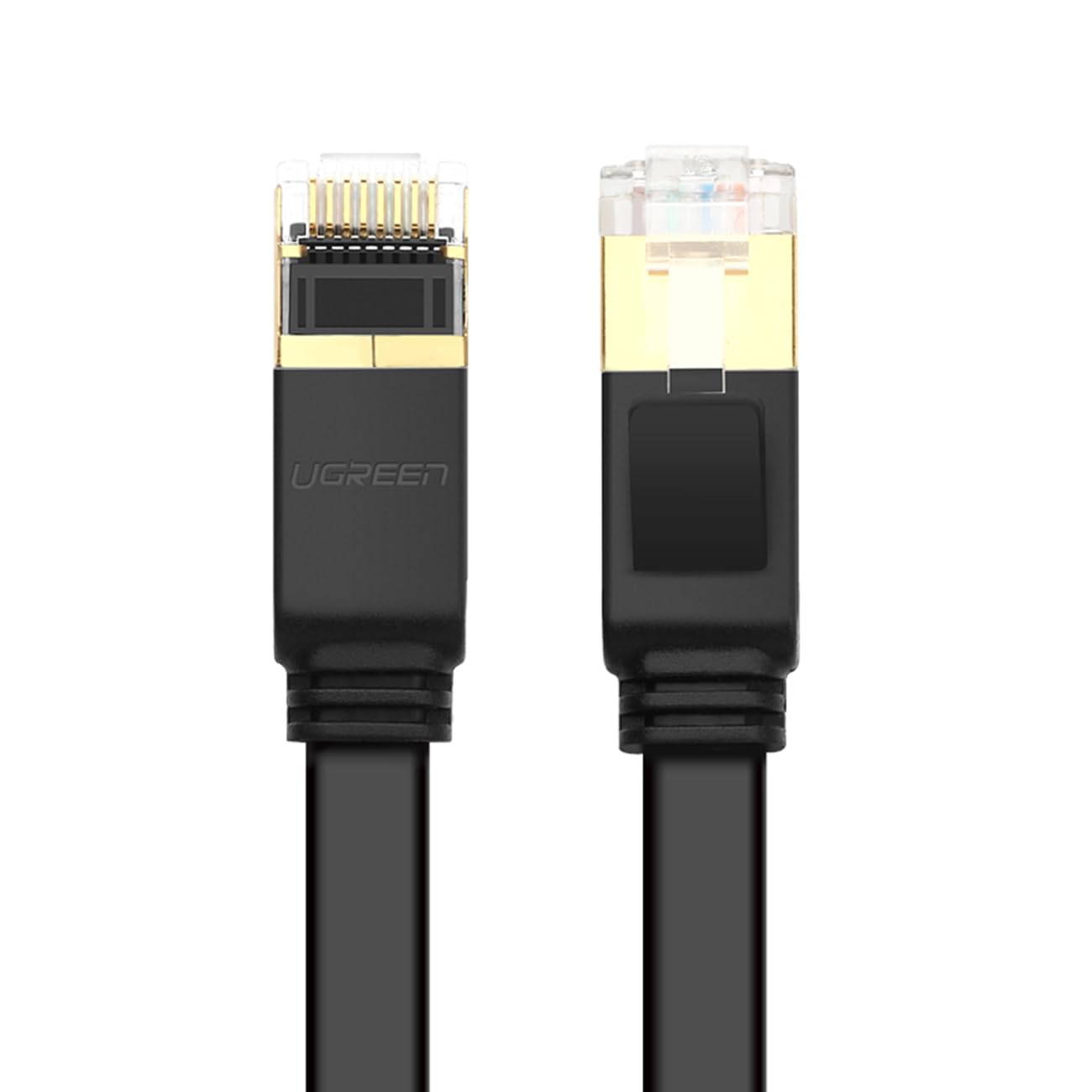 UGREEN Cat 7 U/FTP Lan Cable Flat Design 0.5m (Black) - AHW Store