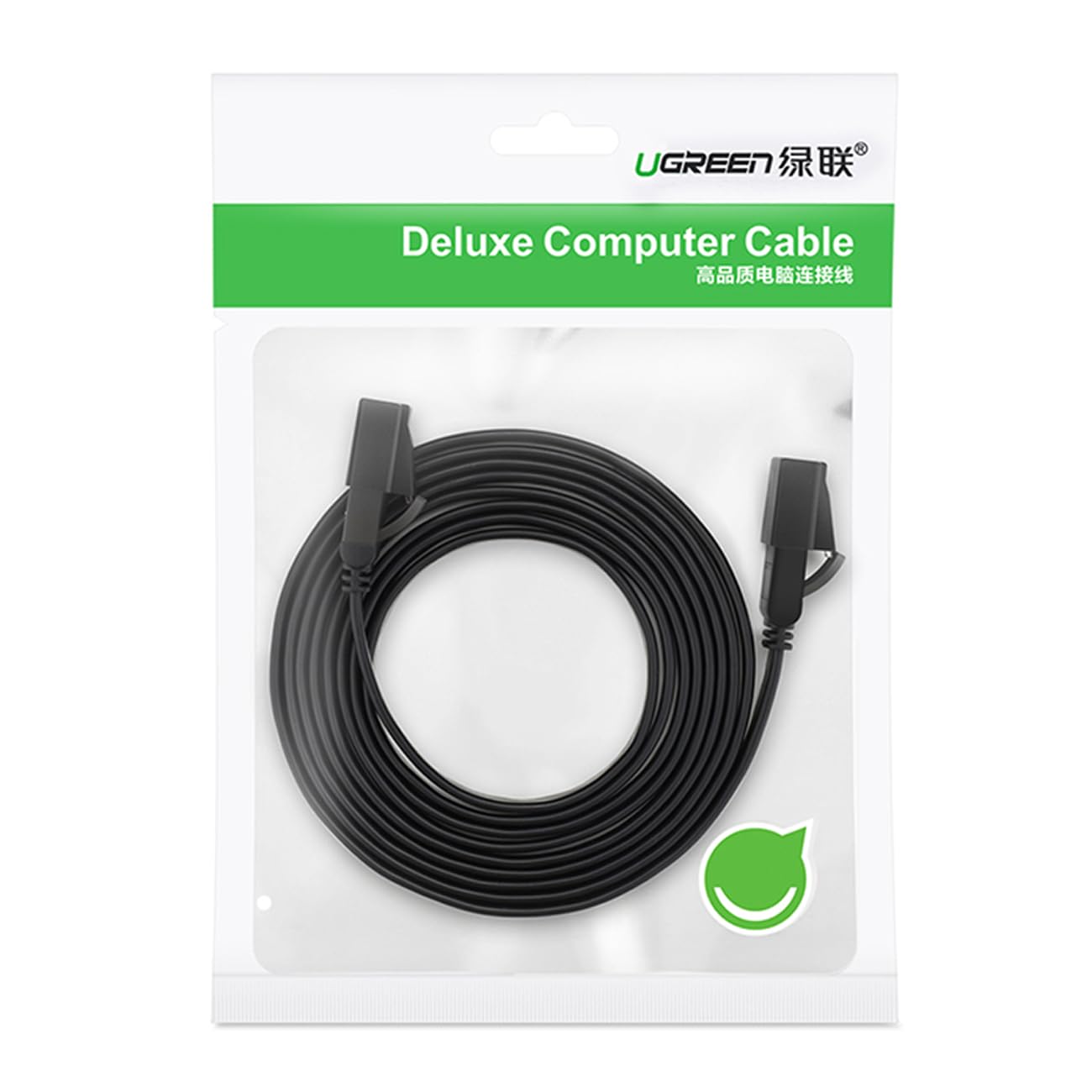 UGREEN Cat 7 U/FTP Lan Cable Flat Design 0.5m (Black) - AHW Store