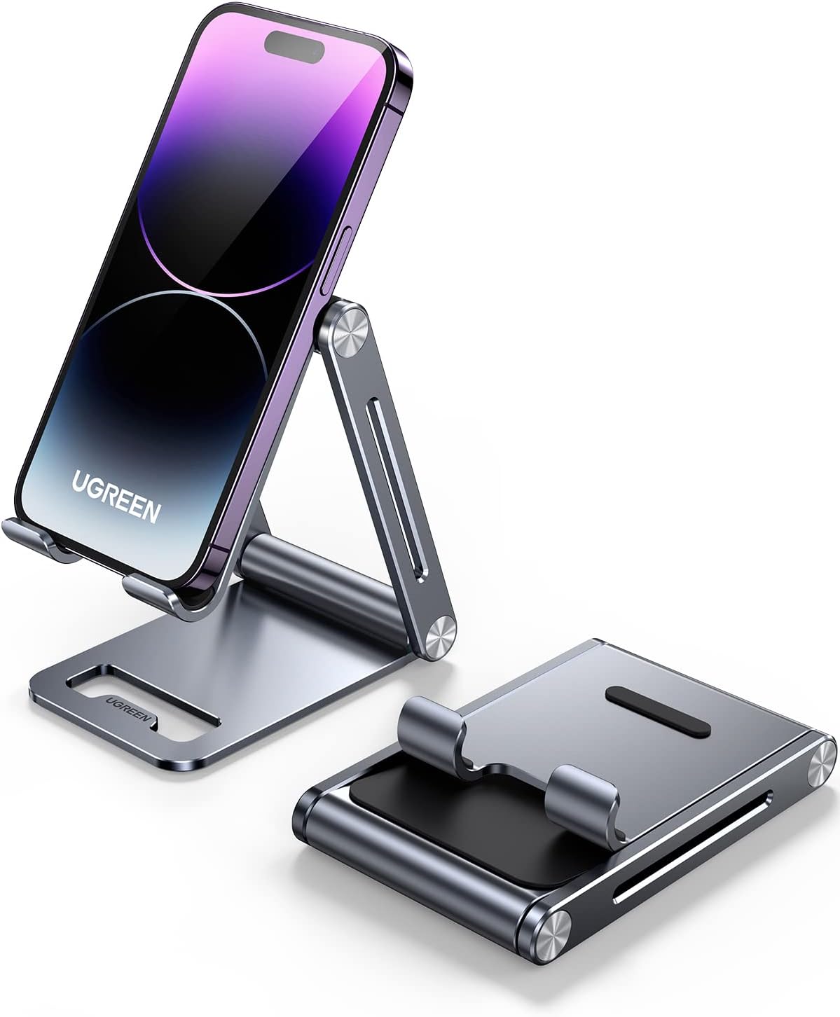 UGREEN cell phone stand is made of aluminum alloy, sturdy and durable for usage. Multi - angle Adjusta - AHW Store