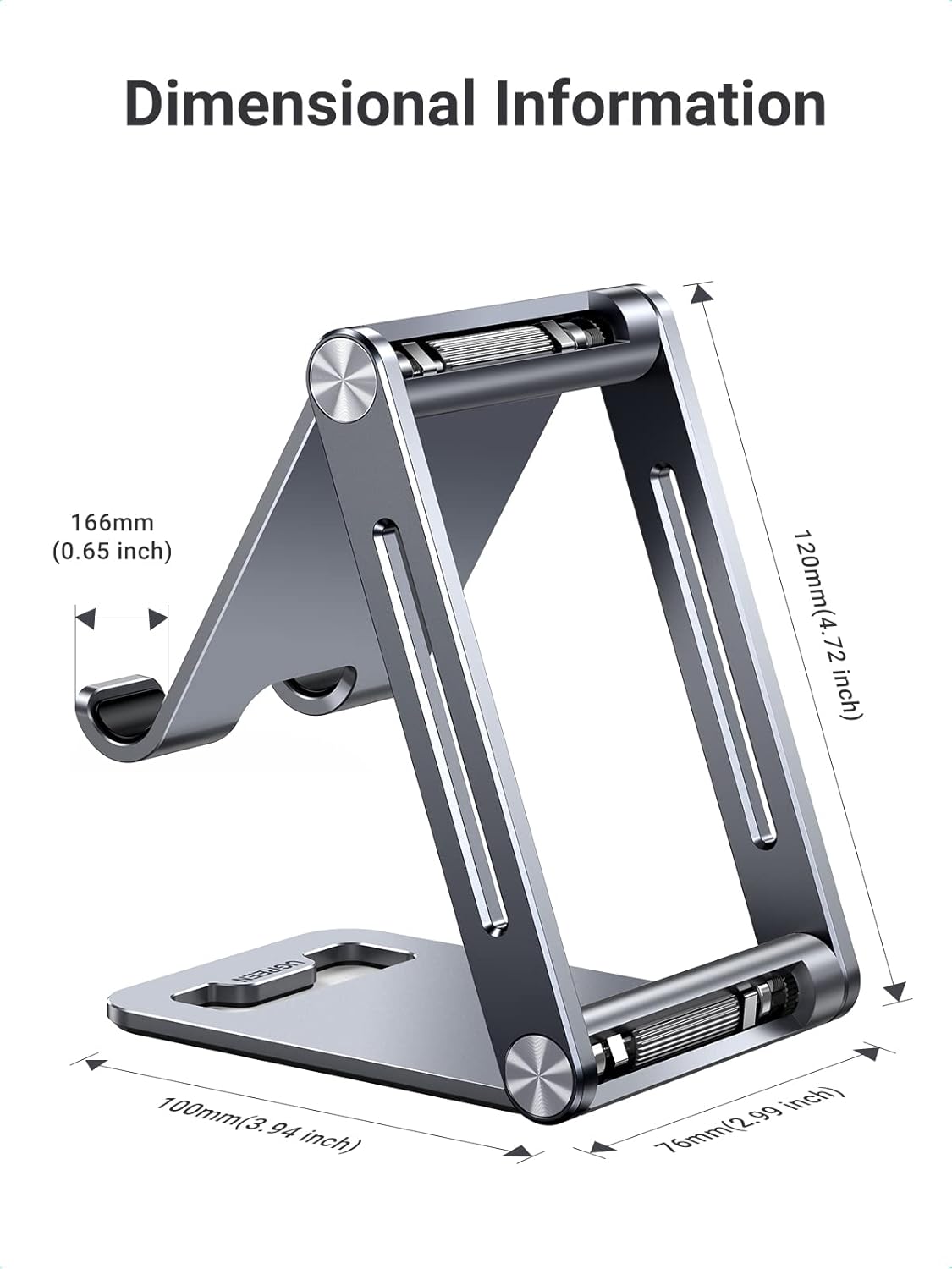 UGREEN cell phone stand is made of aluminum alloy, sturdy and durable for usage. Multi - angle Adjusta - AHW Store