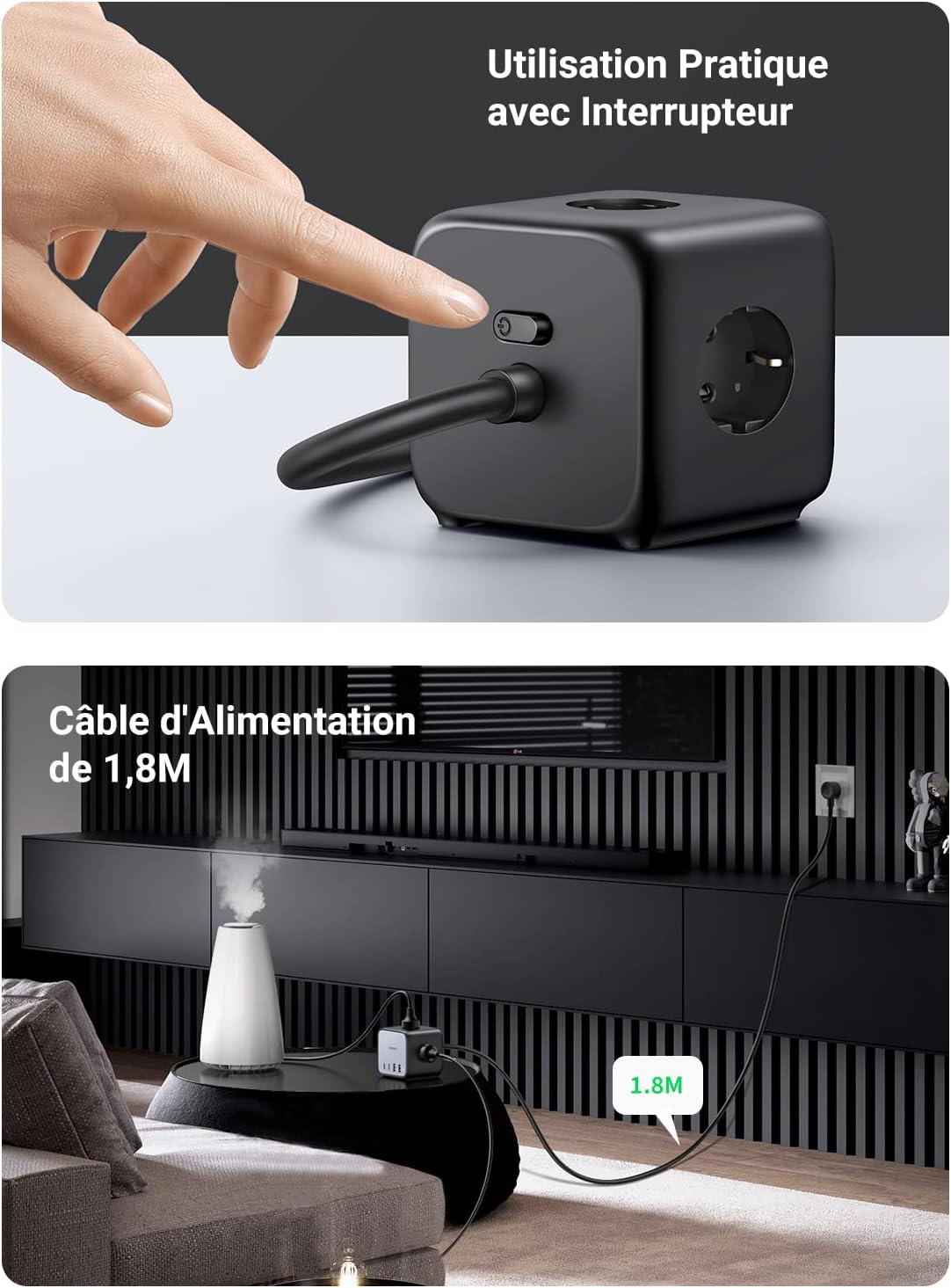 UGREEN DigiNest Cube 65W 7 in 1 stekkerdoos - AHW Store
