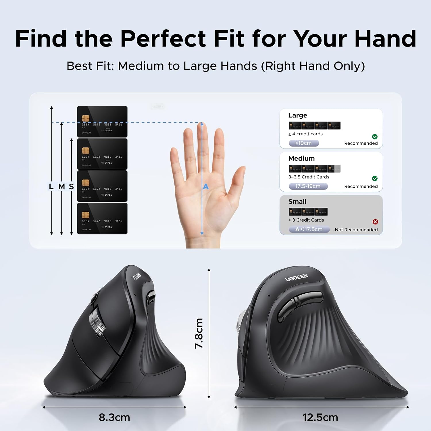 UGREEN Ergonomic Vertical Bluetooth Mouse - AHW Store