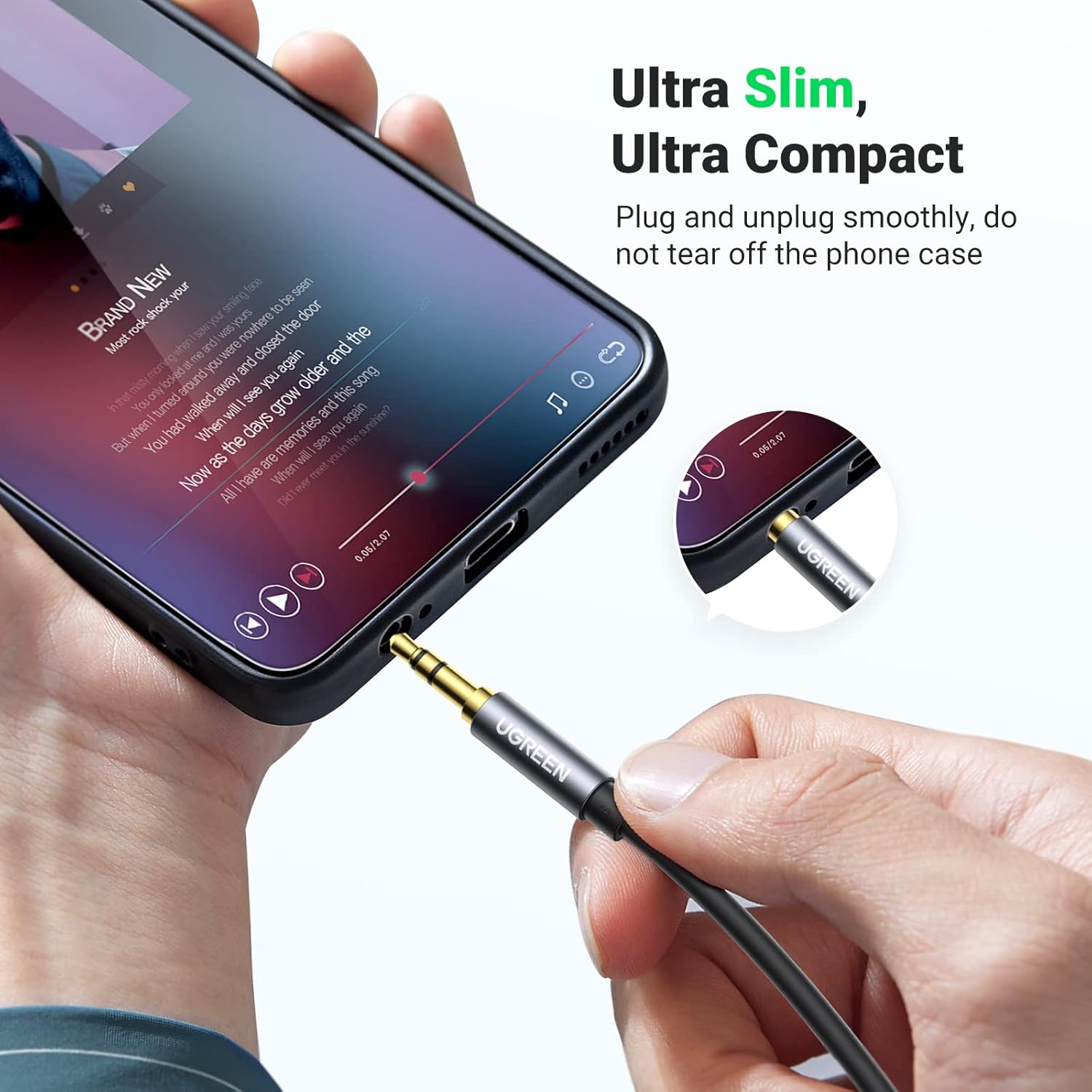 UGREEN Headphone Extension Cable 3.5mm Male to Female Audio Lead Aux Extender Mini Jack Plug Auxilia - AHW Store
