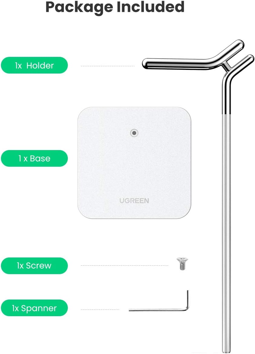 UGREEN Headphone Stand Aluminum Gaming Desktop Headset Holder Earphone Hanger Compatible for Sennhei - AHW Store