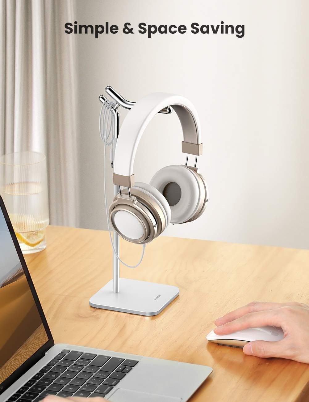 UGREEN Headphone Stand Aluminum Gaming Desktop Headset Holder Earphone Hanger Compatible for Sennhei - AHW Store