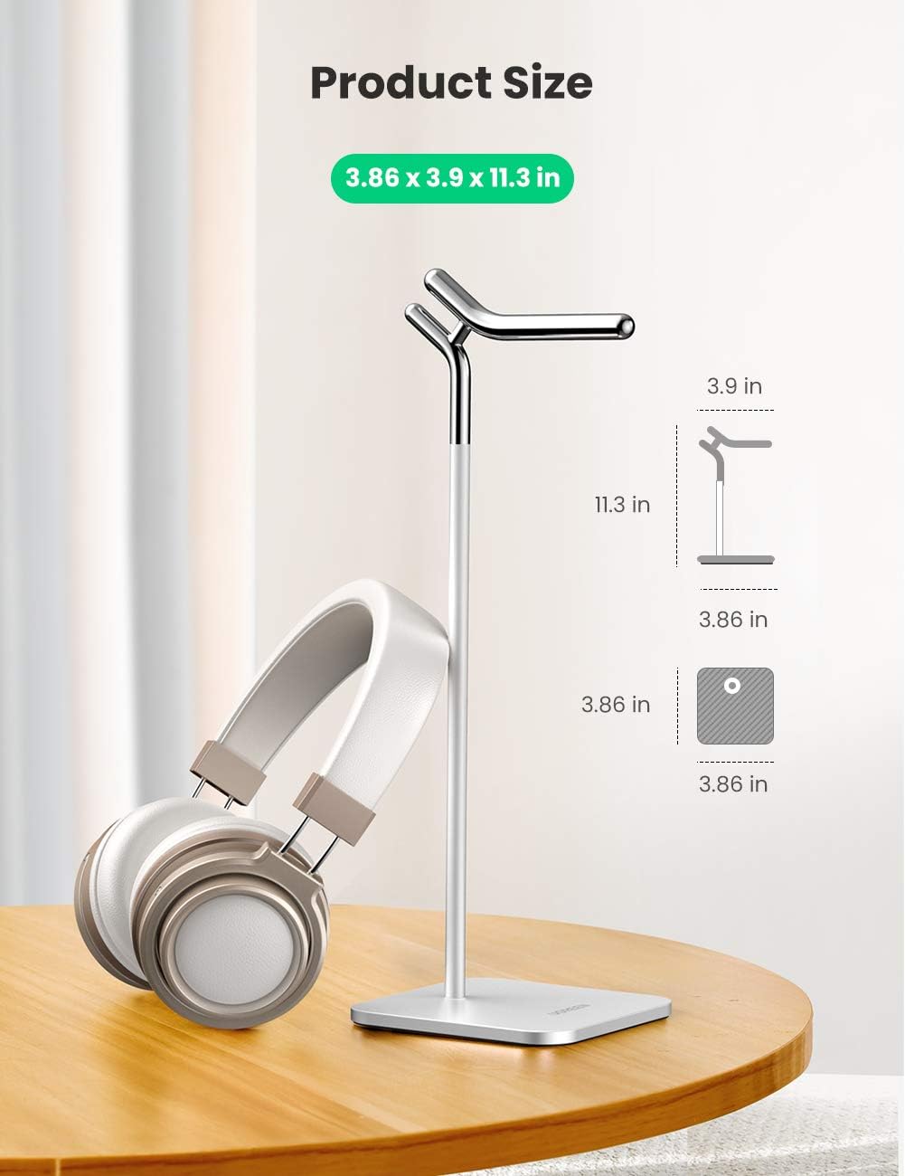 UGREEN Headphone Stand Aluminum Gaming Desktop Headset Holder Earphone Hanger Compatible for Sennhei - AHW Store
