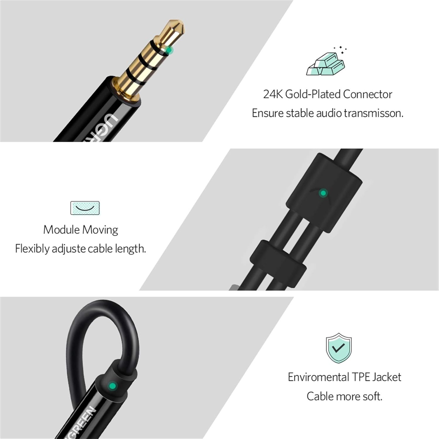 UGREEN Headset Adapter For Headsets With Separate Headphone And Microphone Plugs 3.5mm Stereo Audio - AHW Store