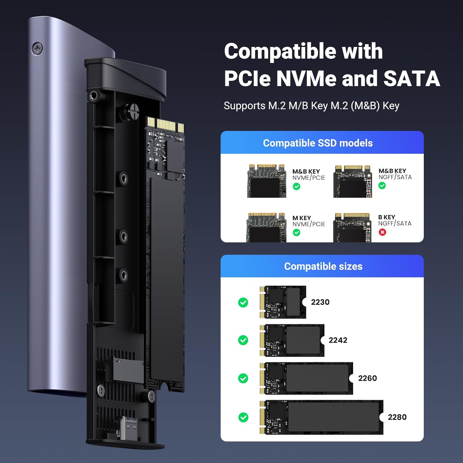 UGREEN M.2 NVMe SSD Enclosure USB 3.2 Gen 2 - AHW Store
