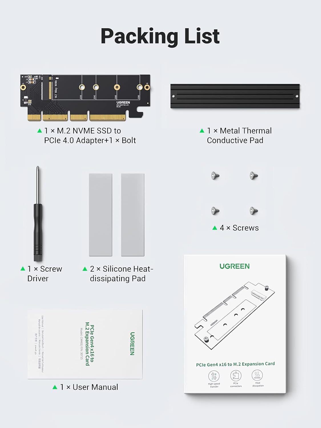 UGREEN PCIe 4.0(16×) to M.2 NVMe Expansion Card - AHW Store