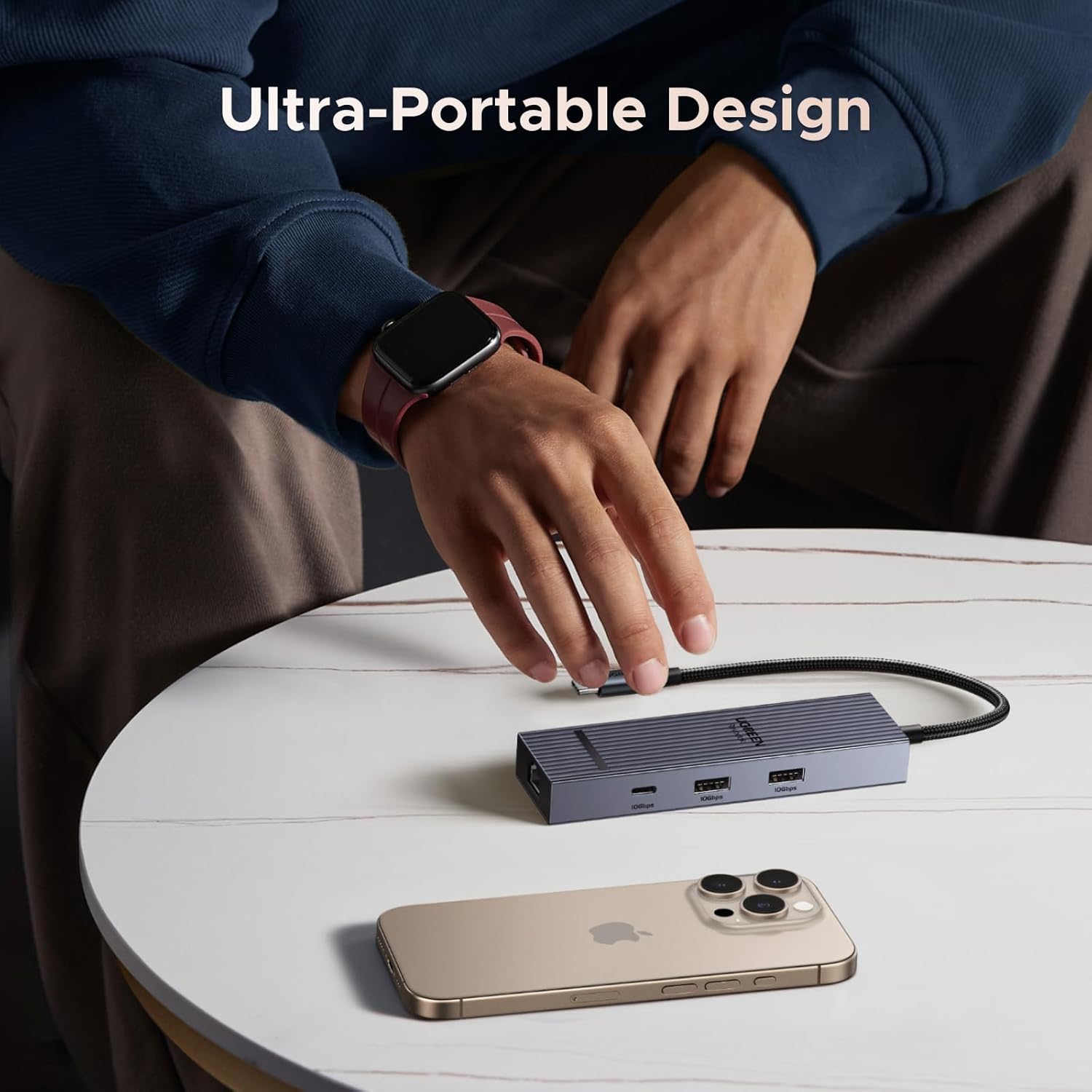 UGREEN Revodok 6 - in - 1 USB C Hub with Gigabit Ethernet plus 4K@60Hz HDMI and 100W PD Charging also 10Gbps USB - A and USB - C 3.2 Data Ports for MacBook M1 M2 M3 and iPad or iPhone - AHW Store