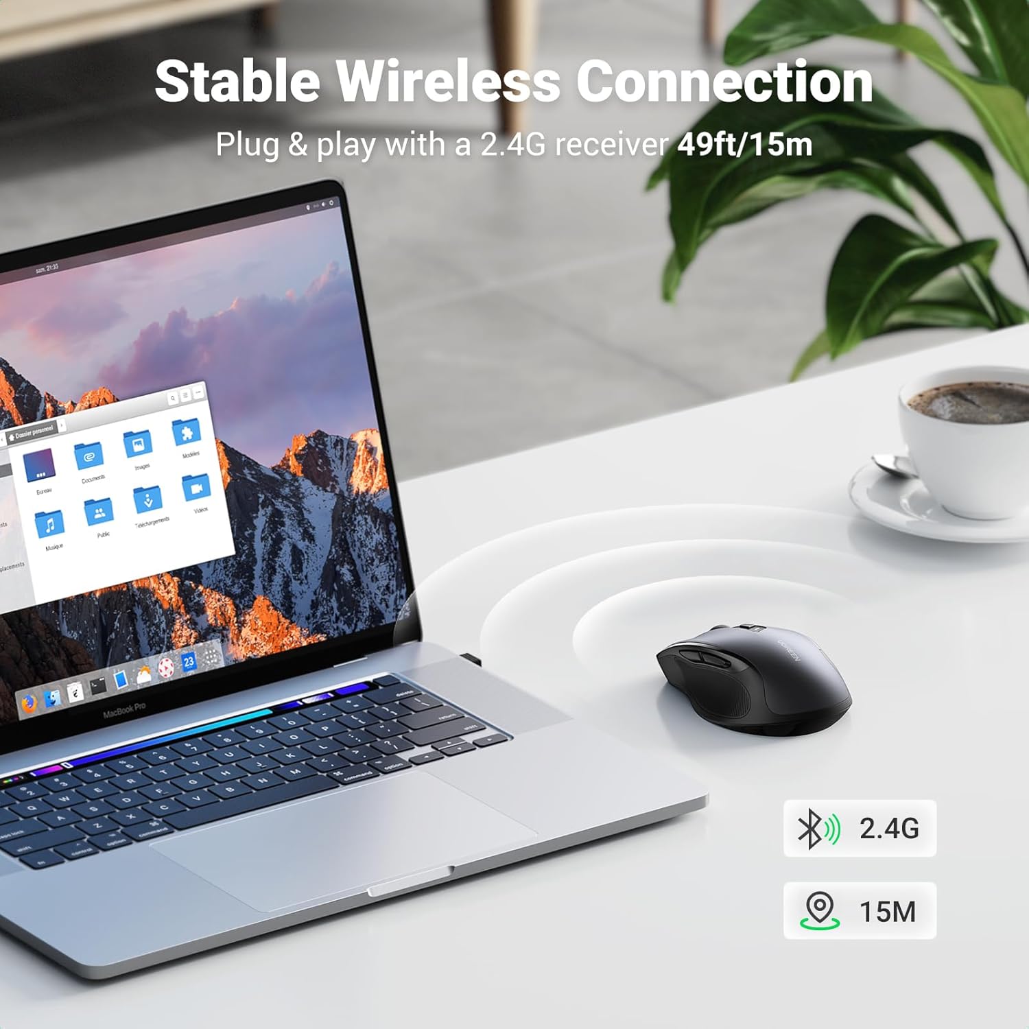 UGREEN Silent Ergonomic Wireless Mouse - AHW Store