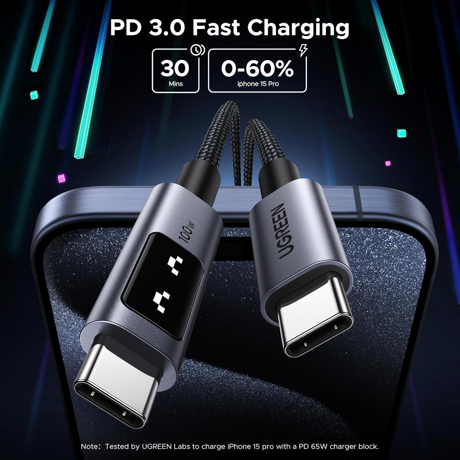 UGREEN Uno USB - C to USB - C PD Fast Charging Cable 5A Max 1m - AHW Store