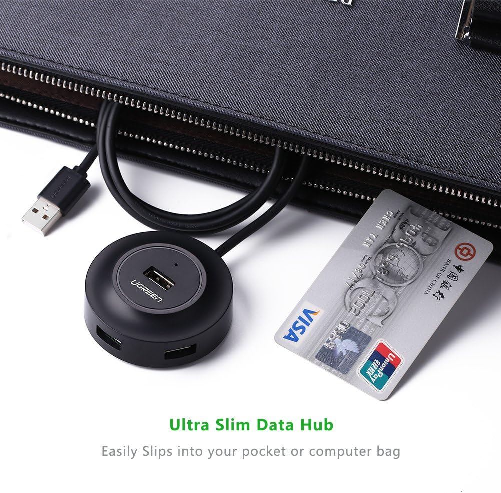 UGREEN USB 2.0 4 - Port Hub 480Mbps Data Transfer Adapter for PC, Printer, Keyboard, Mouse, Camera, 1M - AHW Store