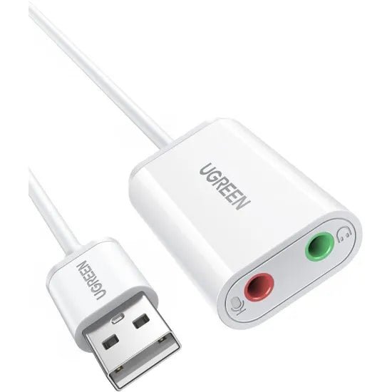 UGREEN USB 2.0 External Sound Adapter – White - AHW Store