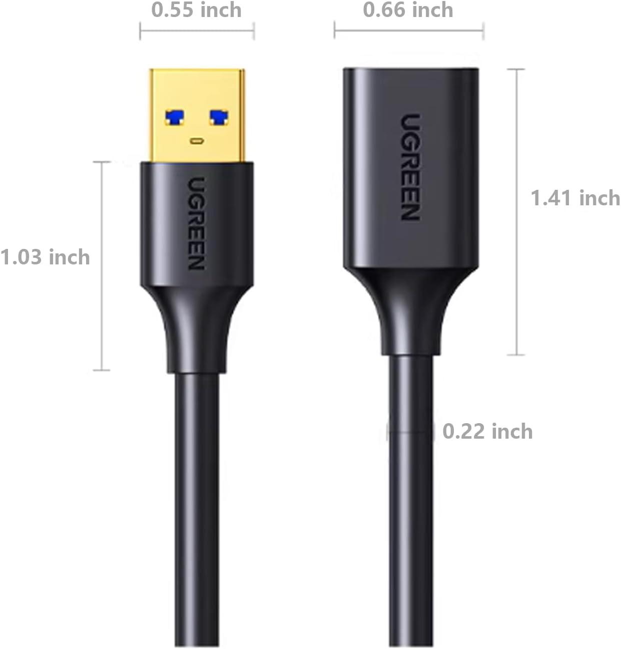 UGREEN USB 3.0 Male to Female Extension Cable 1M - AHW Store