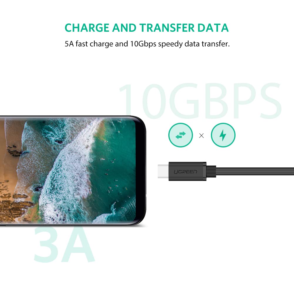 UGREEN USB C 3.1 Gen2 Extension Cable 1 Meter Type C Male to Female 5A Fast Charging 10Gbps High Speed Data Video Cord - AHW Store