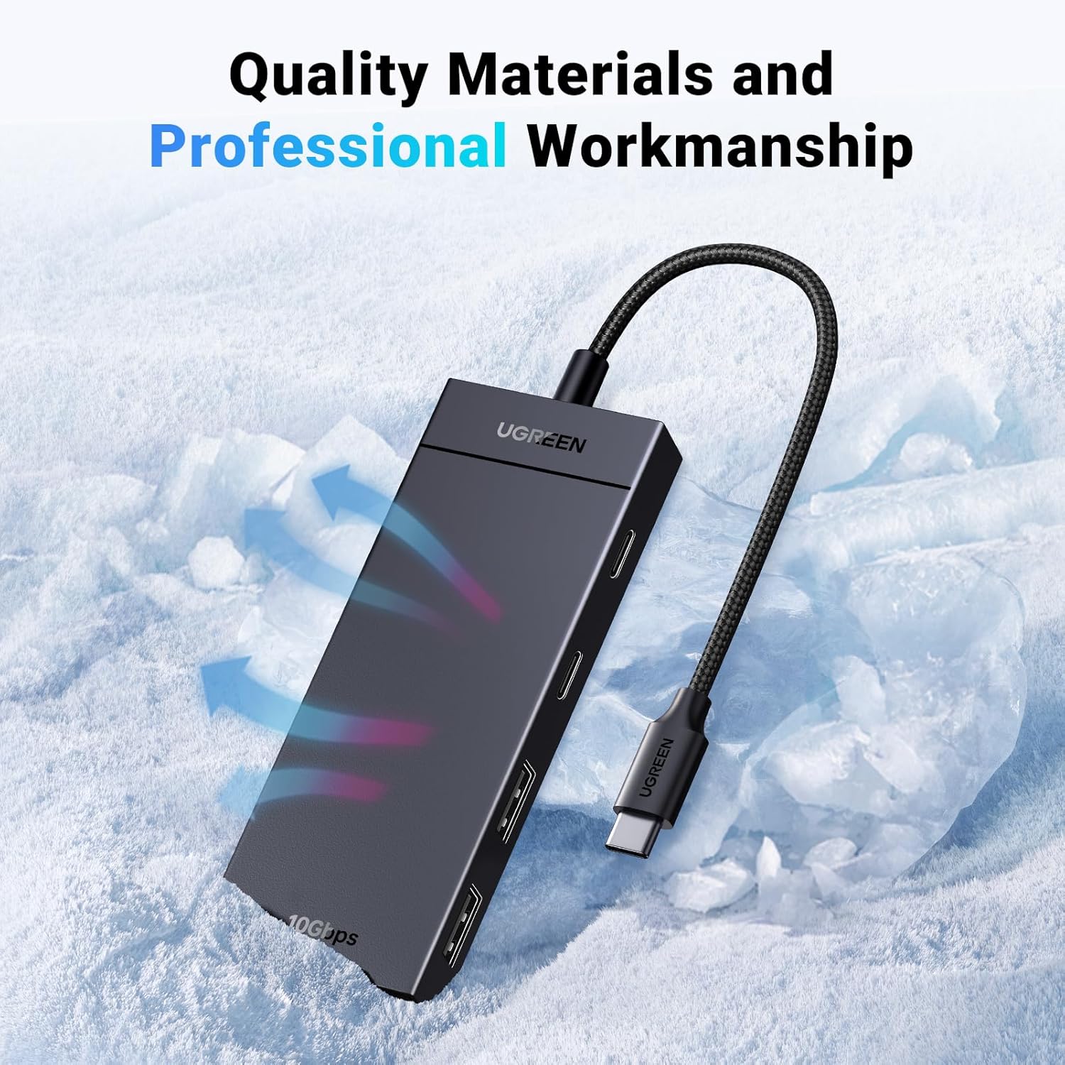 UGREEN USB C Hub 10Gbps, 4 - Port Adapter with 2 x USB C 3.2 and 2 x USB A 3.2, High Speed for Laptops - AHW Store