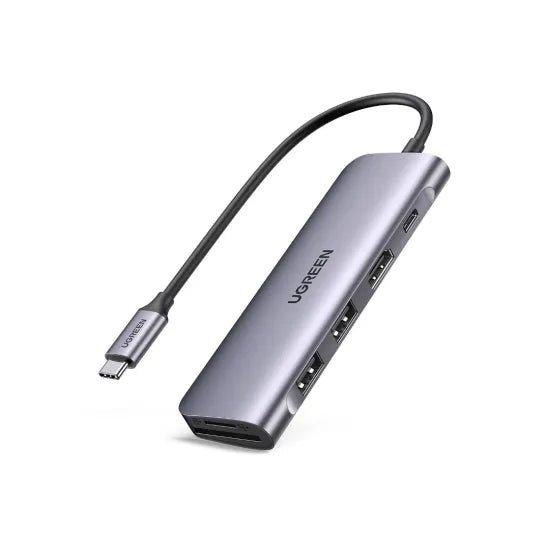 UGREEN USB - C to 2 Ports USB3.0 - A Hub + HDMI + TF - SD with PD Power Supply Space Gray - 70411 - AHW Store