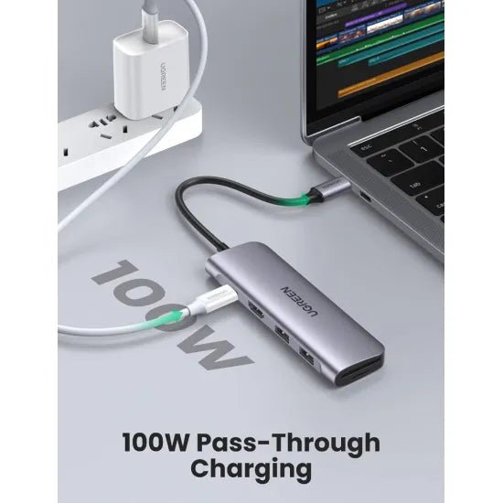 UGREEN USB - C to 2 Ports USB3.0 - A Hub + HDMI + TF - SD with PD Power Supply Space Gray - 70411 - AHW Store