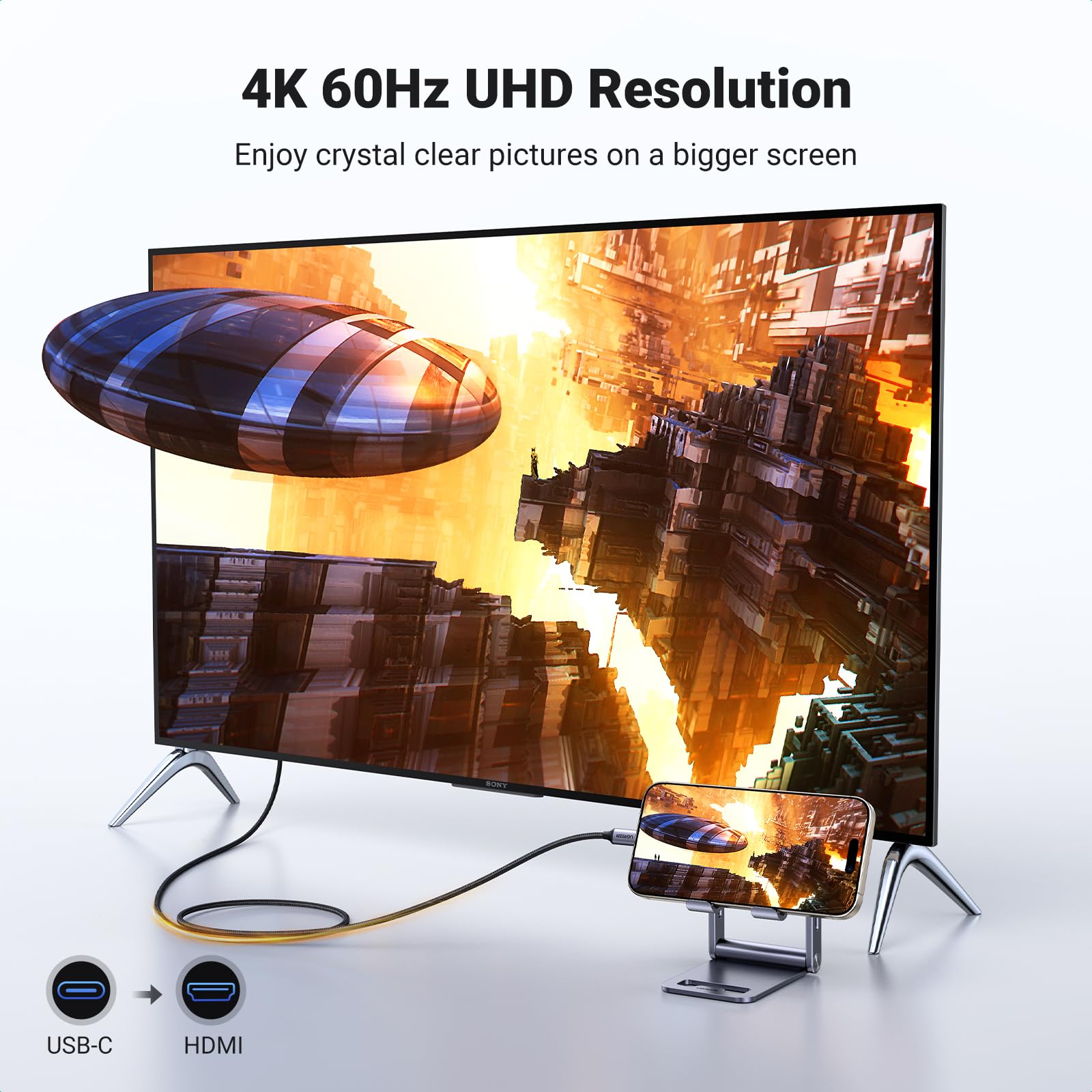 UGREEN USB-C to HDMI 4K 60Hz Cable 1.5M - AHW Store