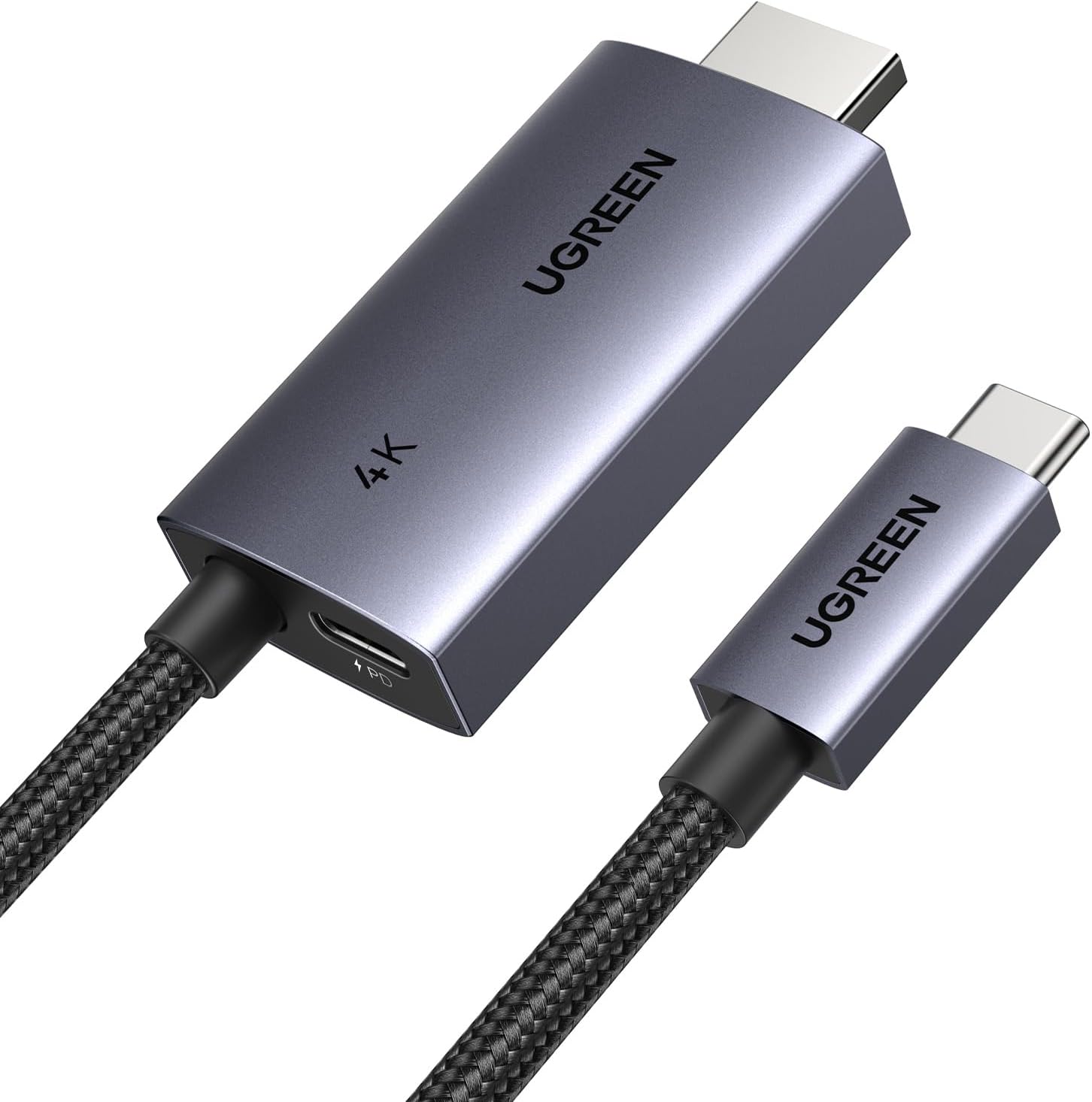 UGREEN USB C to HDMI Cable with 100W PD Fast Charging Adapter 2 - in - 1 Unidirectional Type C Thunderbolt Cord 4K@60Hz High Resolution Compatible - AHW Store