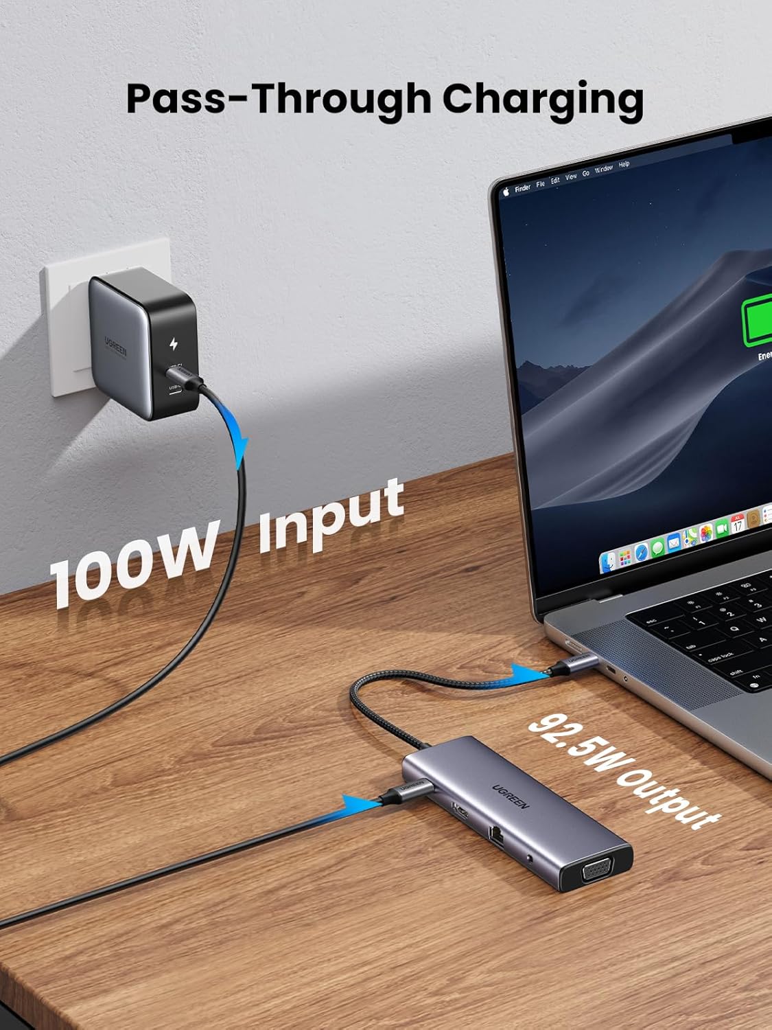 UGREEN USB Hub Type - C 10 in 1 Dongle With 4K HDMI & VGA Grey - AHW Store