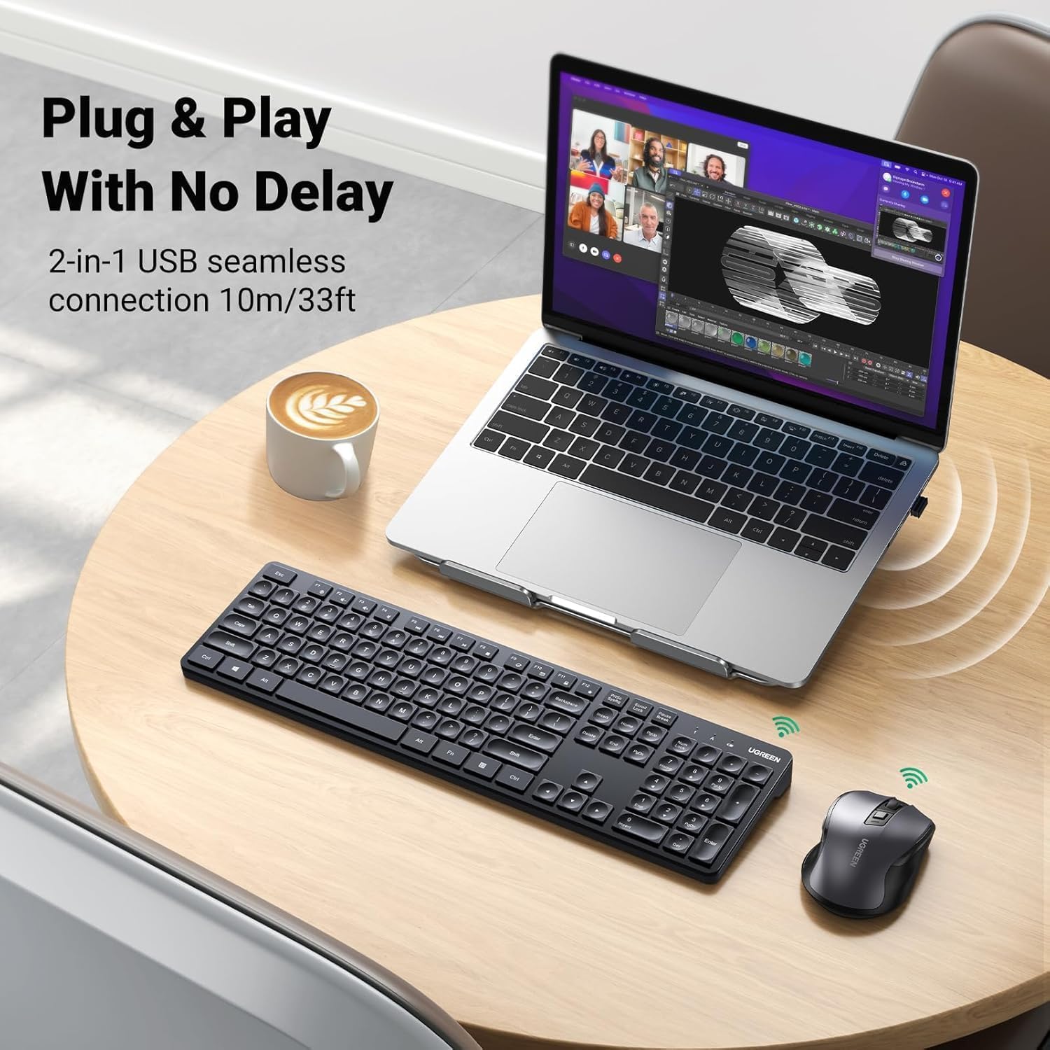 UGREEN Wireless Keyboard & Mouse Combo - AHW Store