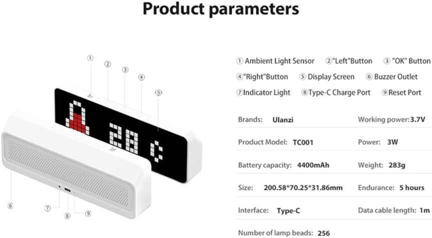 Ulanzi TC001 Smart Pixel Watch - AHW Store
