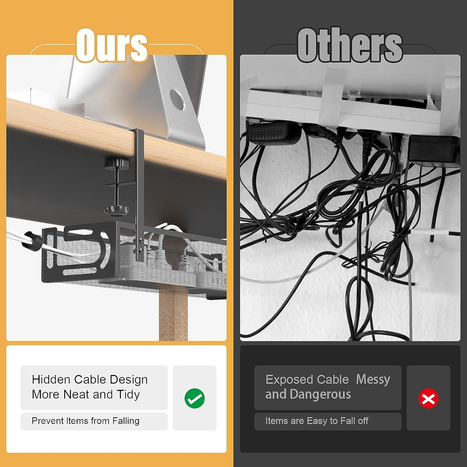 Under Desk Cable Management Tray - AHW Store