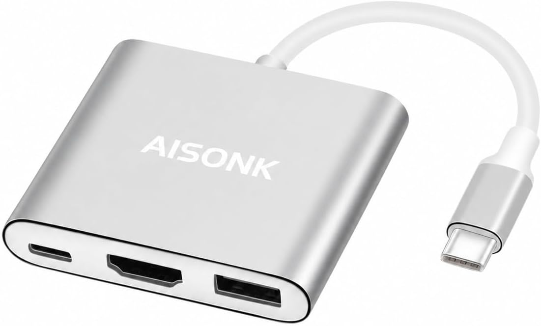 USB-C to HDMI 3-in-1 Adapter Silver - AHW Store