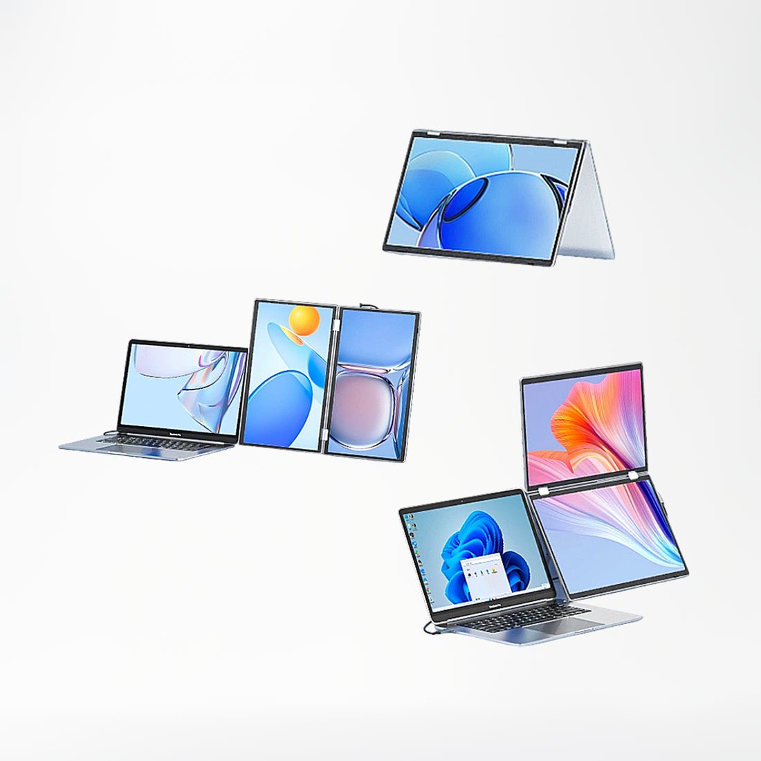 V2Com M2 15.6" FHD Folding Dual Portable Monitor Tilt & Rotate - AHW Store