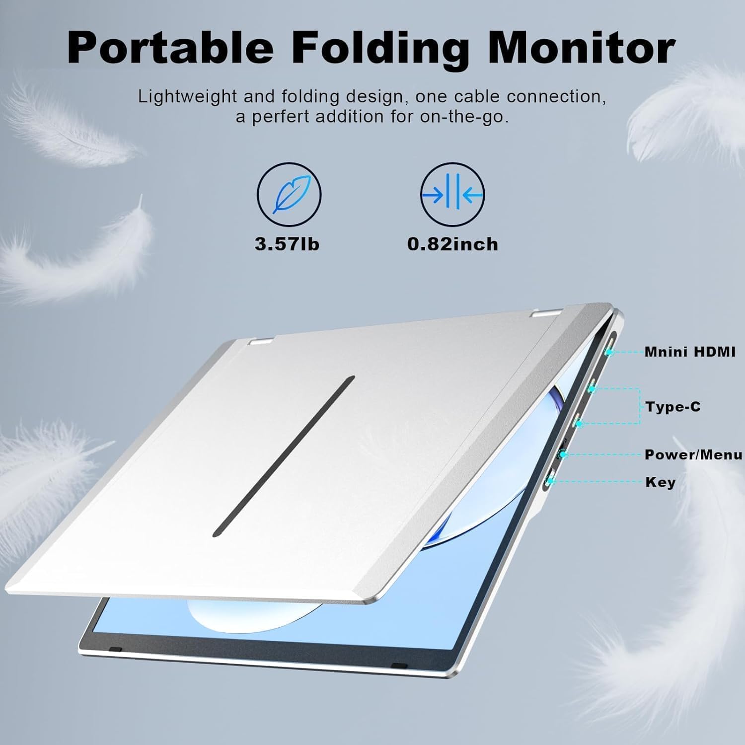 V2Com M2 15.6" FHD Folding Dual Portable Monitor Tilt & Rotate - AHW Store